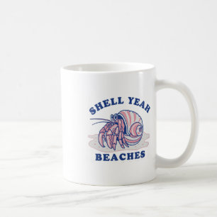 Muschel Yeah Strände Urlaub Sommerurlaub Shirt Kaffeetasse