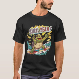Muschel yeah Turtle Surfing T-Shirt
