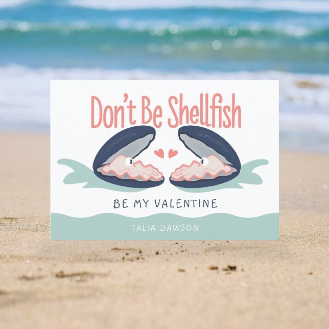 Muschelaustern-Klasse Valentinskarte Dankeskarte (Von Creator hochgeladen)