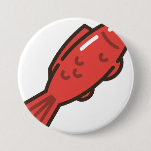 Muschelfisch Button