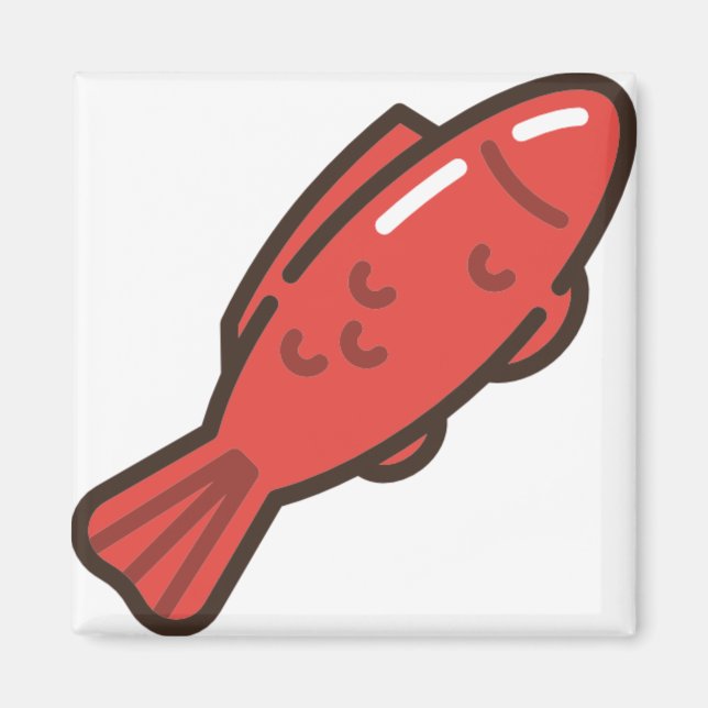 Muschelfisch Magnet (Vorne)