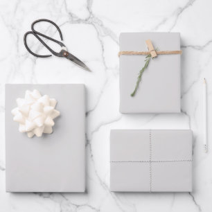 Muschelgrau Frühling und Sommer Trending Farbe Geschenkpapier Set