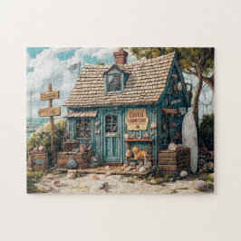 Muschelladen am Meer Strandgut Cottage an der Küst Puzzle