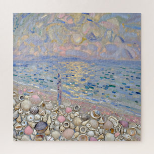 Muschelmosaik Strandhorizont Leuchten Puzzle