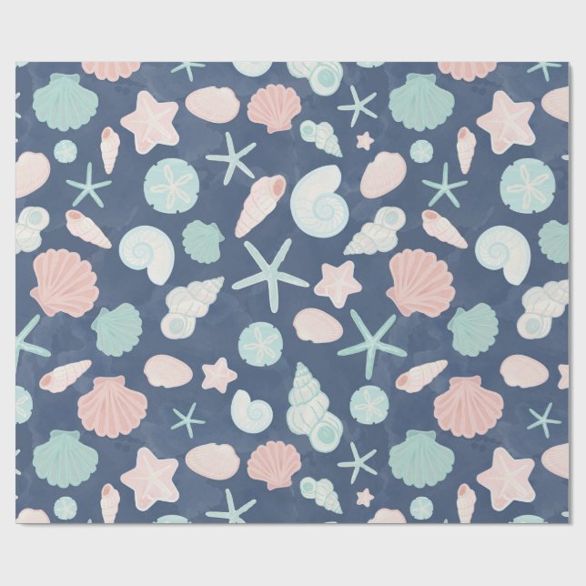 Muschelmuster Geschenkpapier (Flach)