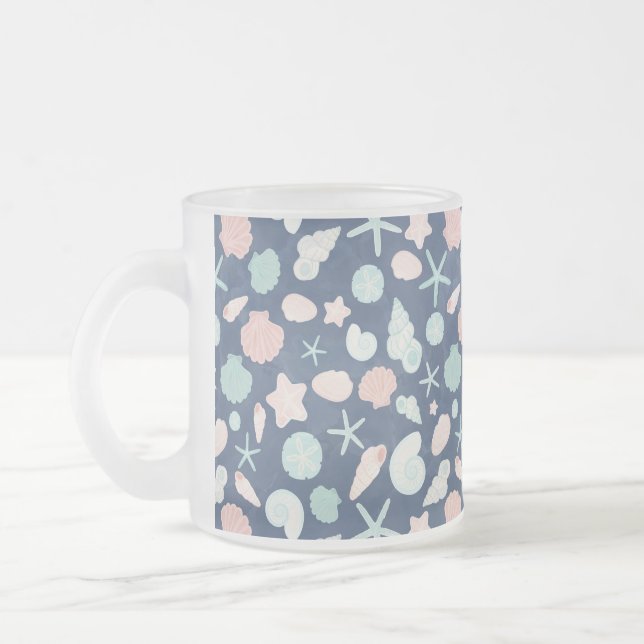 Muschelmuster Mattglastasse (Links)