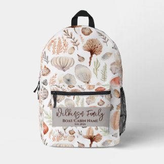Muscheln am Meer Bedruckter Rucksack