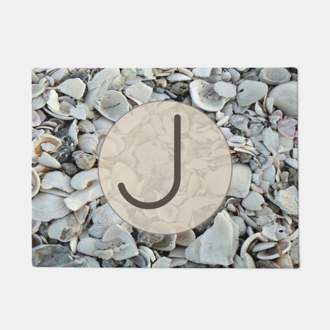 Muscheln am Meer Begrüßung Fußmatte (Vorderseite)