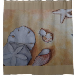 Muscheln am Meer Duschvorhang