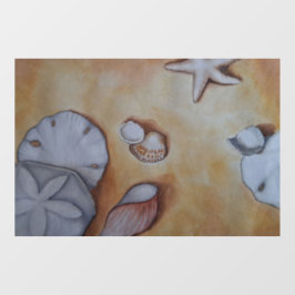 Muscheln am Meer Fensteraufkleber