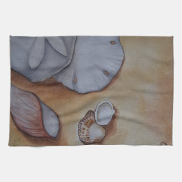 Muscheln am Meer Geschirrtuch