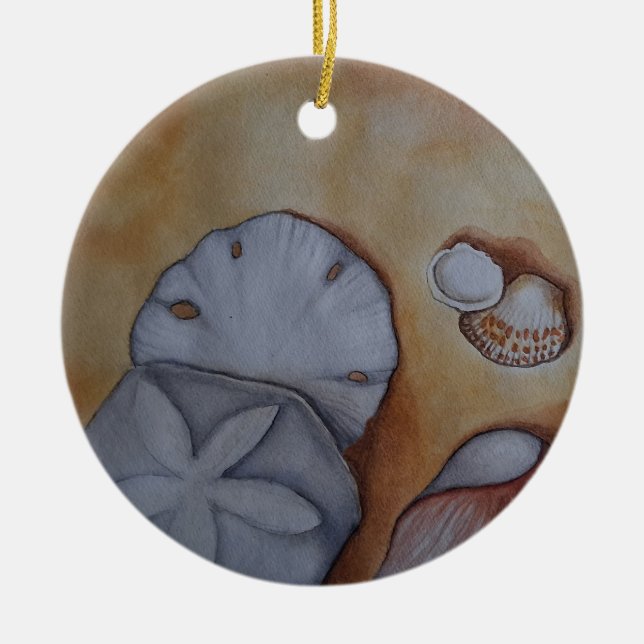 Muscheln am Meer Keramik Ornament (Vorne)