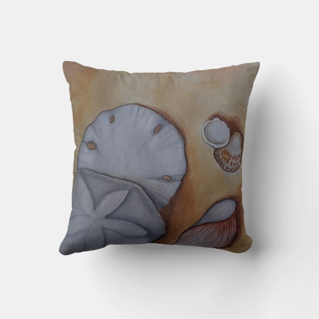 Muscheln am Meer Kissen (Rückseite)