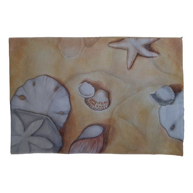 Muscheln am Meer Kissenbezug (Vorderseite)