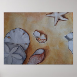 Muscheln am Meer Poster