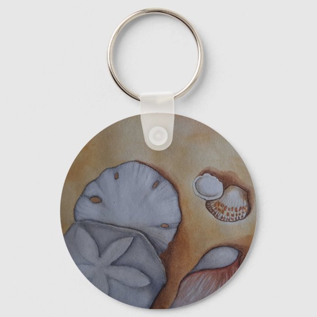 Muscheln am Meer Schlüsselanhänger (Vorderseite)
