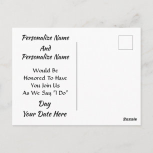 Muscheln am Meeresufer Save the Date Postkarte