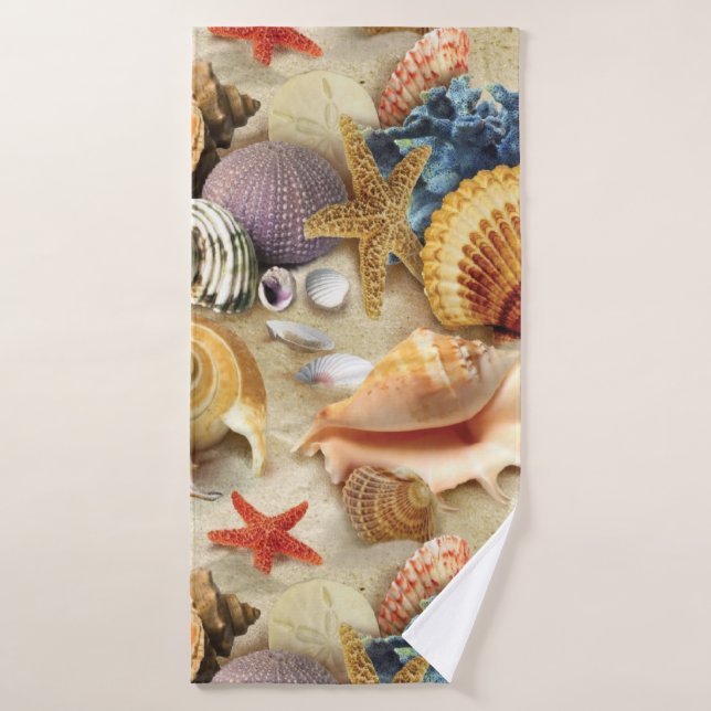 Muscheln am Strand Badehandtuch (Badehandtuch)
