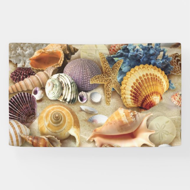 Muscheln am Strand Banner (Horizontal)