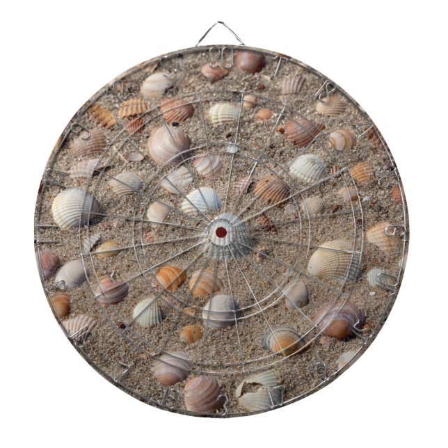 Muscheln am Strand Dartscheibe (vorne)