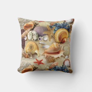 Muscheln am Strand Kissen
