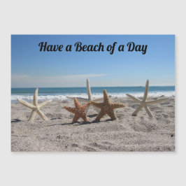 Muscheln am Strand - Magnetkarte