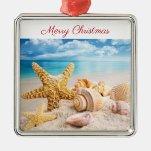Muscheln am Strand Ornament Aus Metall