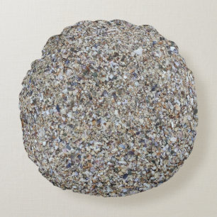 Muscheln am Strand Rundes Kissen