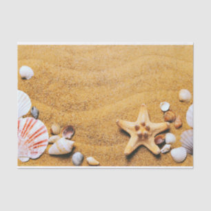 Muscheln am Strand Seidenpapier