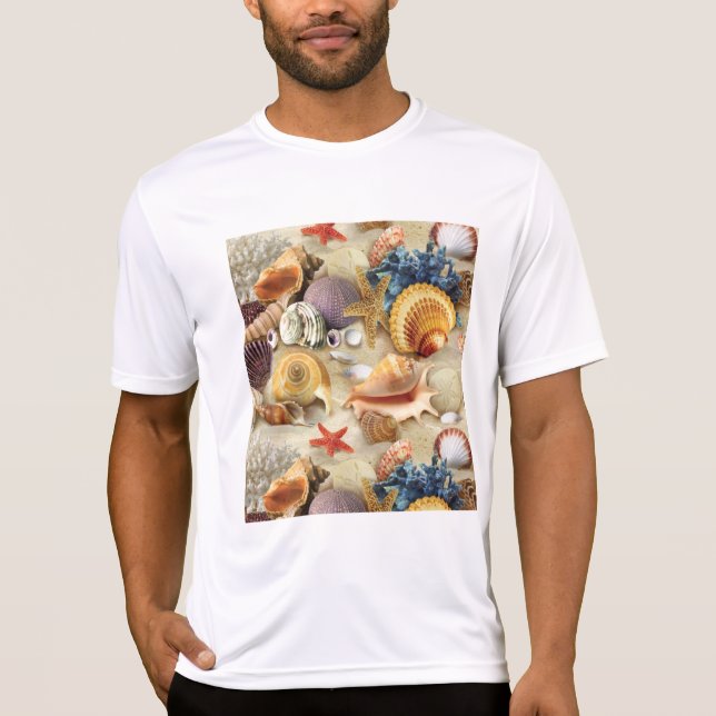 Muscheln am Strand T-Shirt (Vorderseite)