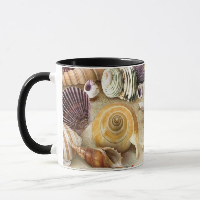 Muscheln am Strand Tasse (Links)