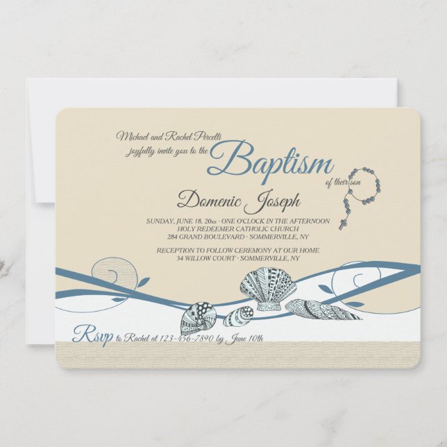 Muscheln an der Küste Einladung (Vorderseite)