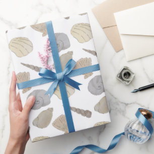 Muscheln an der Meeresküste Geschenkpapier