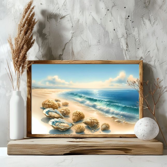 Muscheln an der Strandpromenade des Shore Ocean Be Poster (Von Creator hochgeladen)