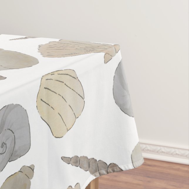 Muscheln an der Wasserfarbenküste Tischdecke (Beispiel)