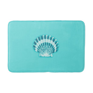 Muscheln - Aqua und aquamarin Badematte