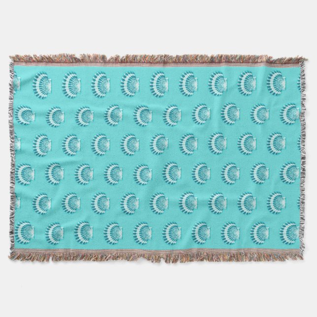 Muscheln - Aqua und aquamarin Decke (Vorderseite)