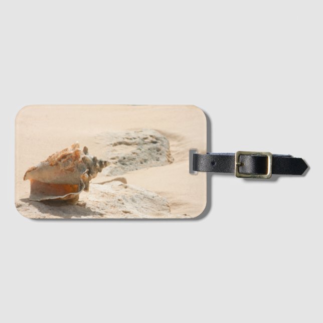 Muscheln auf dem Strand Gepäckanhänger (Vorderseite (Horizontal))