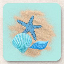 Muscheln auf einem Beach-Untersetzer