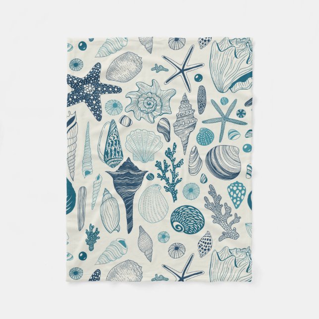 Muscheln auf weißlich fleecedecke (Vorderseite)