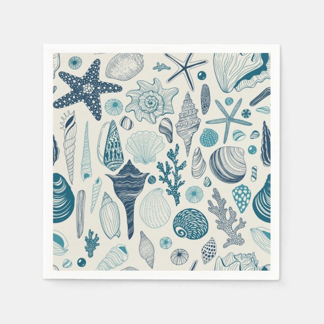 Muscheln auf weißlich serviette (Vorderseite)