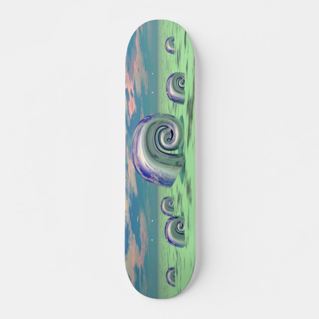 Muscheln aus Metall - 02 Skateboard (Vorne)
