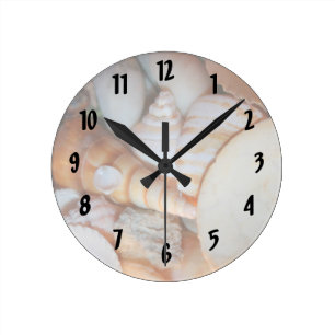 Muscheln Bild aus Florida viele Muscheln Runde Wanduhr