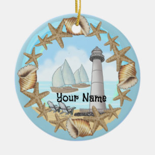 Muscheln Biloxi Leuchtturm Ornament