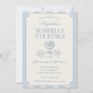 Muscheln & Cocktails Junggesellinnen-Abschied-Reis Einladung