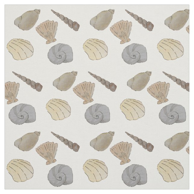 Muscheln des Küstenwassers Stoff (Muster)
