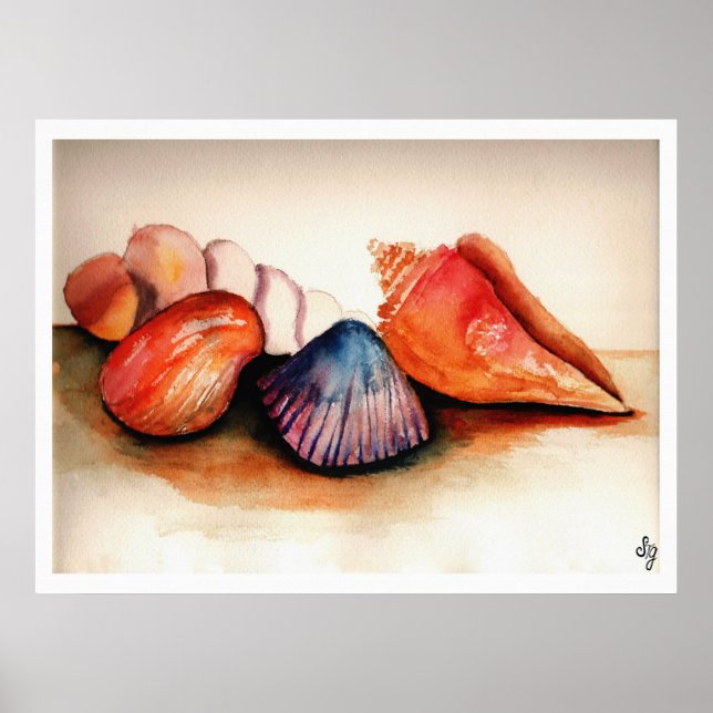 Muscheln des Sommers Poster (Vorne)