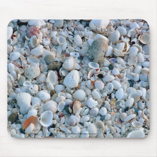 Muscheln, Fort- Myersstrand, Florida Mousepad (Vorne)