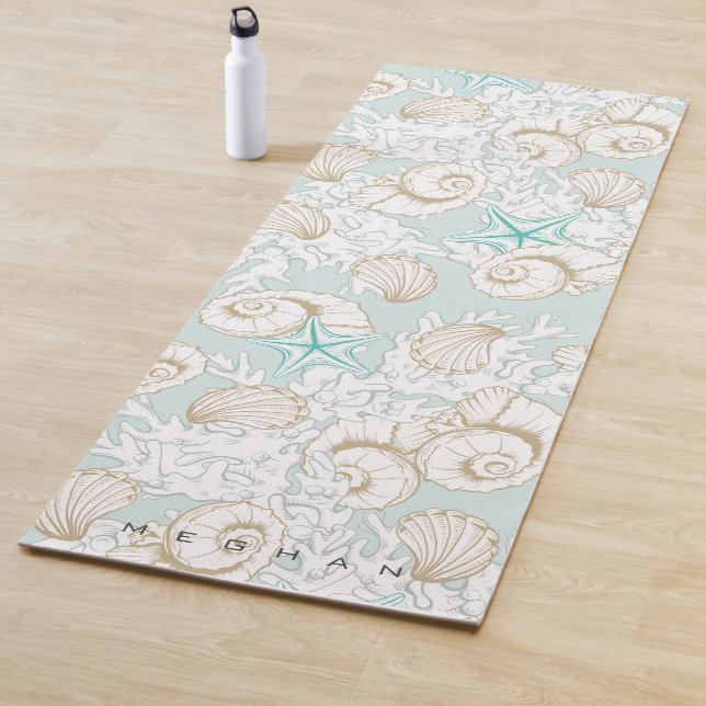 Muscheln für Küstenstrände Monogram Yoga Mat Yogamatte (Beispiel)