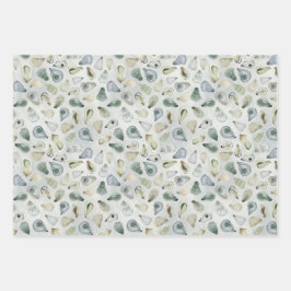 Muscheln für Wasserfarben Geschenkpapier Set